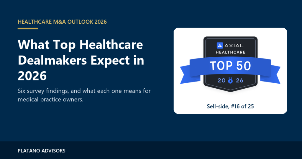 What top healthcare dealmakers expect in 2026, six survey findings for medical practice owners